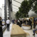 Interior of the Apple Store at Union Square in San Francisco, where iPhone owners can get AppleCare service